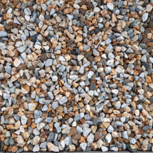 A close-up view of a variety of multicolored gravel stones.